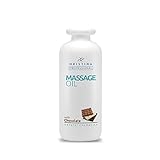 Schokoladen-Massageöl für entspannende Körpermassage und Hautpflege | Natürliche Mischung aus Traubenkern- und Avocadoöl, angereichert mit dunklem Schokoladenduft für die Massagetherapie, 500 ml