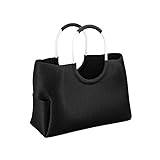 LOMOS Einkaufstasche aus wasserabweisendem Kunststoff in schwarz, Größe L