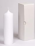 Wibel Stumpenkerze 25/7 cm weiß Kerzenrohling 250/70 mm - Hochzeit Taufe zum basteln