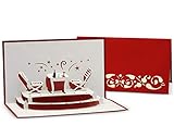 Einladungskarte für Restaurant-Gutschein & Essens-Einladung - ideal als Geschenk zum Essen gehen - 3D Pop-Up Karte als Klappkarte - für gemeinsames Abendessen & Candle-Light Dinner