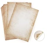 100 Blatt Briefpapier Altes Papier Vintage Absofine Alt Casanova Mittelalterliches Briefpapier DIN A4 Beidseitig 120g