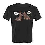 Fashionalarm Herren T-Shirt - Schoko Osterhasen | Fun Shirt als Geschenk Idee zu Ostern, Farbe:schwarz;Größe:XXL
