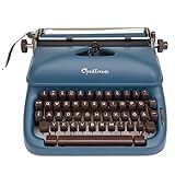 Petrolblaue Schreibmaschine vintage 50er