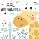 Kinder Ausmalbuch ab 2 Jahre: XXL Kritzelmalbuch mit tollen Motiven zum Ausmalen und Kritzeln für kreative Mädchen und Jungen