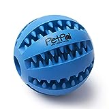 PetPäl Hundeball mit Zahnpflege-Funktion Noppen Hundespielzeug aus Naturkautschuk - Robuster Hunde Ball Ø 7cm - Hundespielball für Große & Kleine Hunde - Kauspielzeug aus Naturgummi für Leckerli