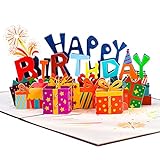 Magic Ants Happy Birthday Karte, Pop-up Geburtstagskarte, 3D Geburtstagsgrusskarte fuer Kinder Frauen Mama Papa Frau Mann Geschaeft