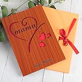 Creawoo Mutter Grußkarten aus Holz Karte für Muttertags Geschenk Beste Mama Jemals Geschenkkarten