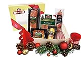 Wurstpaket Geschenk | Schinken Salami Set | Lende geräuchert Leberwurst Preiselbeeren | BBQ Rauchwurst Schlemmer Box | Wurstgeschenk für Männer & Familie