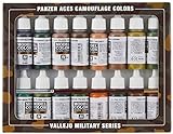 Vallejo 070179 - Farbset, Panzer-Aces Tarnungen, 16 x 17 ml