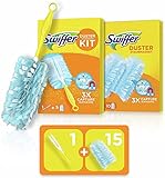Swiffer Staubmagnet (Handgriff + 15 Tücher) Staubwedel ideal gegen Staub, Tierhaare & Allergene