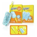 Swiffer Staubmagnet Starterset 1 Griff + 15 Tücher, nimmt 3x mehr Staub & Haare auf und schließen diese ein im Vgl. zu herkömmlichen Staubwischmethoden