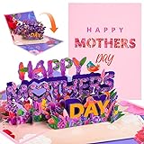 Ulikey Muttertagskarte, Karte zum Muttertag mit Umschlag, Muttertagsgeschenk, Happy Mothers Day Glückwunschkarte, Lustige 3D Pop-up-Geschenkkarte für die Beste Mama der Welt, Dankeskarte für Mutter