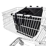 achilles Easy-Shopper Alu, Faltbare Einkaufswagentasche, Einkaufstasche passend für alle gängigen Einkaufswagen, schwarz, 33x50x38cm