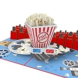 MOKIO® Pop-Up Karte – Kino Gutschein – 3D Gutscheinkarte für einen Kinobesuch oder einen Filmabend, zum Geburtstag oder als Verpackung für Kinokarten