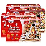 Dr.Oetker-Knusper-Häuschen Lebkuchenhaus Advent Weihnachten 403g (4er Pack)