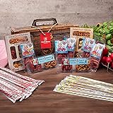 WURSTBARON® - Wurst Geschenk Koffer - mit 24 besondere Salami und Wurst Snacks - Brezen, Herzen, Sterne, Pikanten und vieles mehr - 790 g