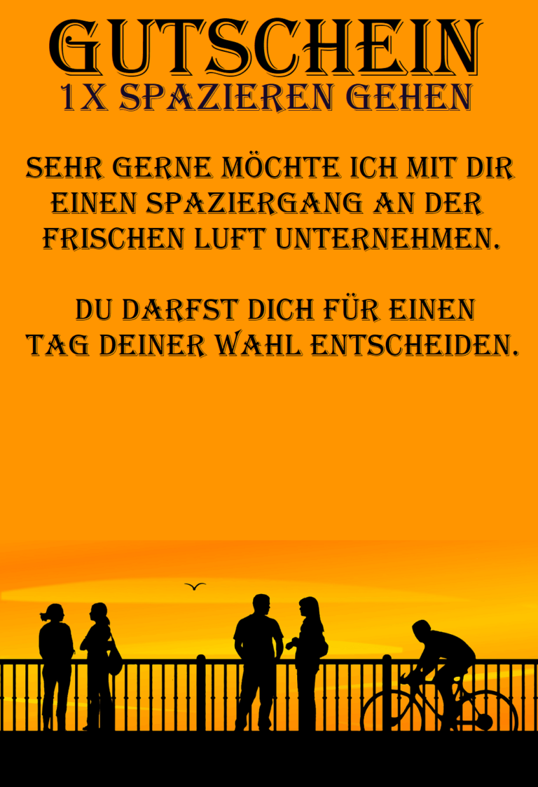 spazierengehenvorlagemittext6 Gutscheinspruch.de