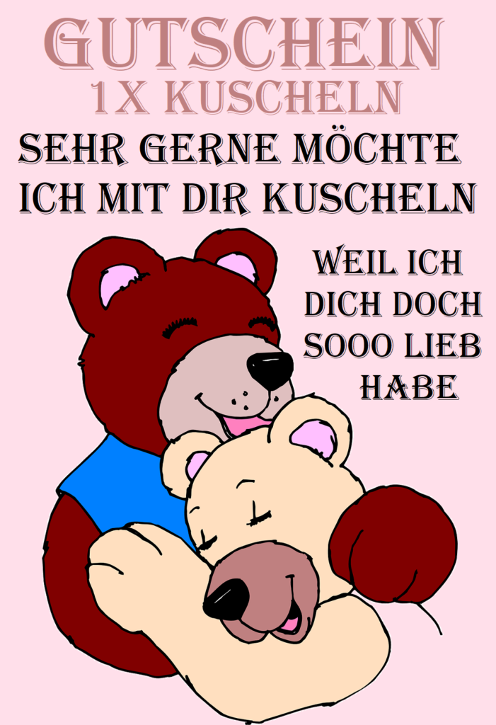 kuschelnvorlagemittext4 Gutscheinspruch.de