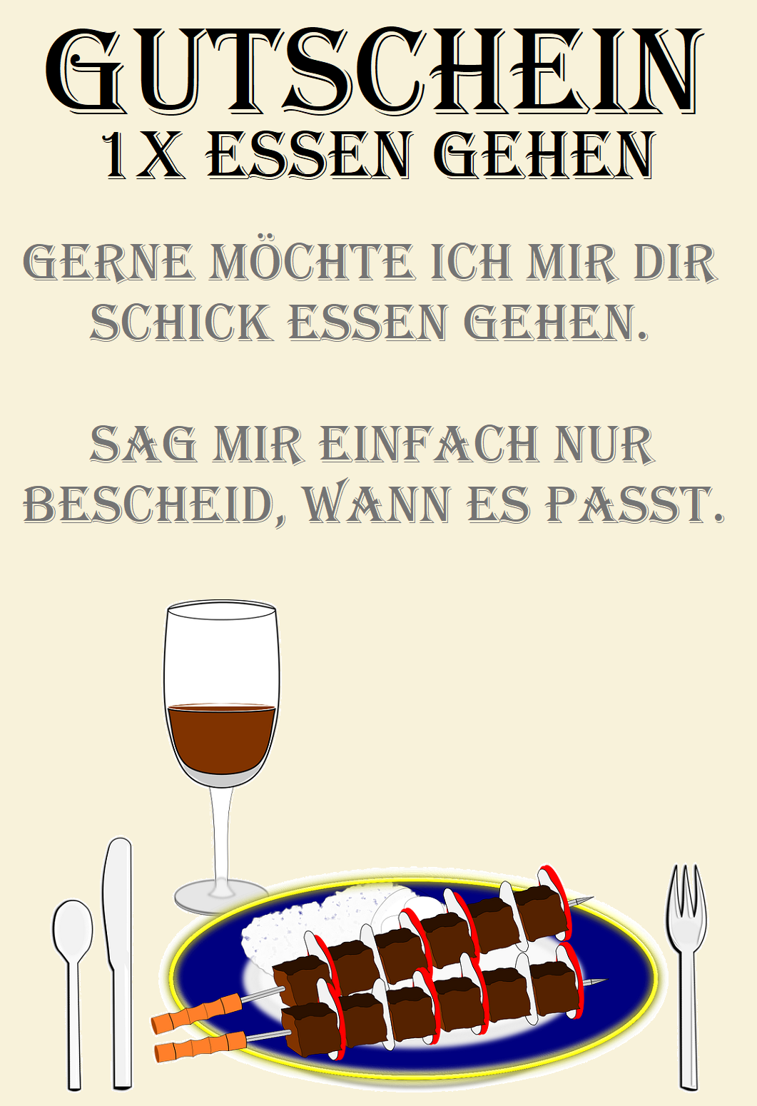 Restaurantgutscheine Gutscheinvorlagen Gutscheinsprüche