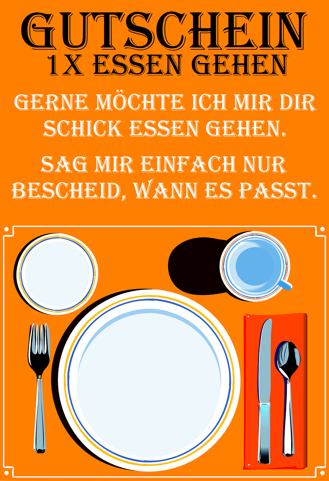 Restaurantgutscheine Gutscheinvorlagen & Gutscheinsprüche