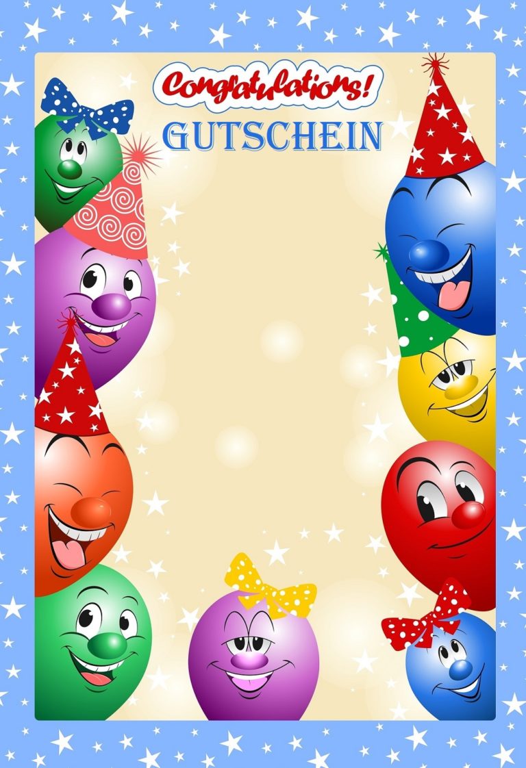 Gutschein Vorlage Geburtstag 3 - Gutscheinspruch.de