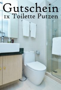 Gutscheinvorlage Toilette putzen 1