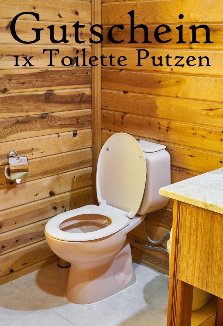 Gutscheinvorlage Toilette putzen