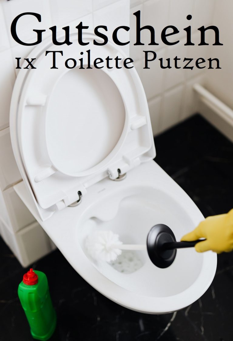 Gutscheinvorlage Toilette putzen
