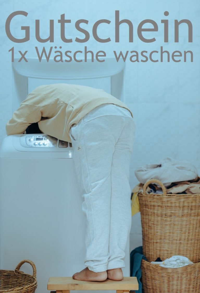 Gutscheinvorlage Wäsche waschen