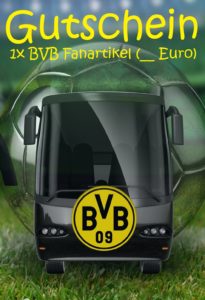 Gutscheinvorlage Dortmund Fanartikel