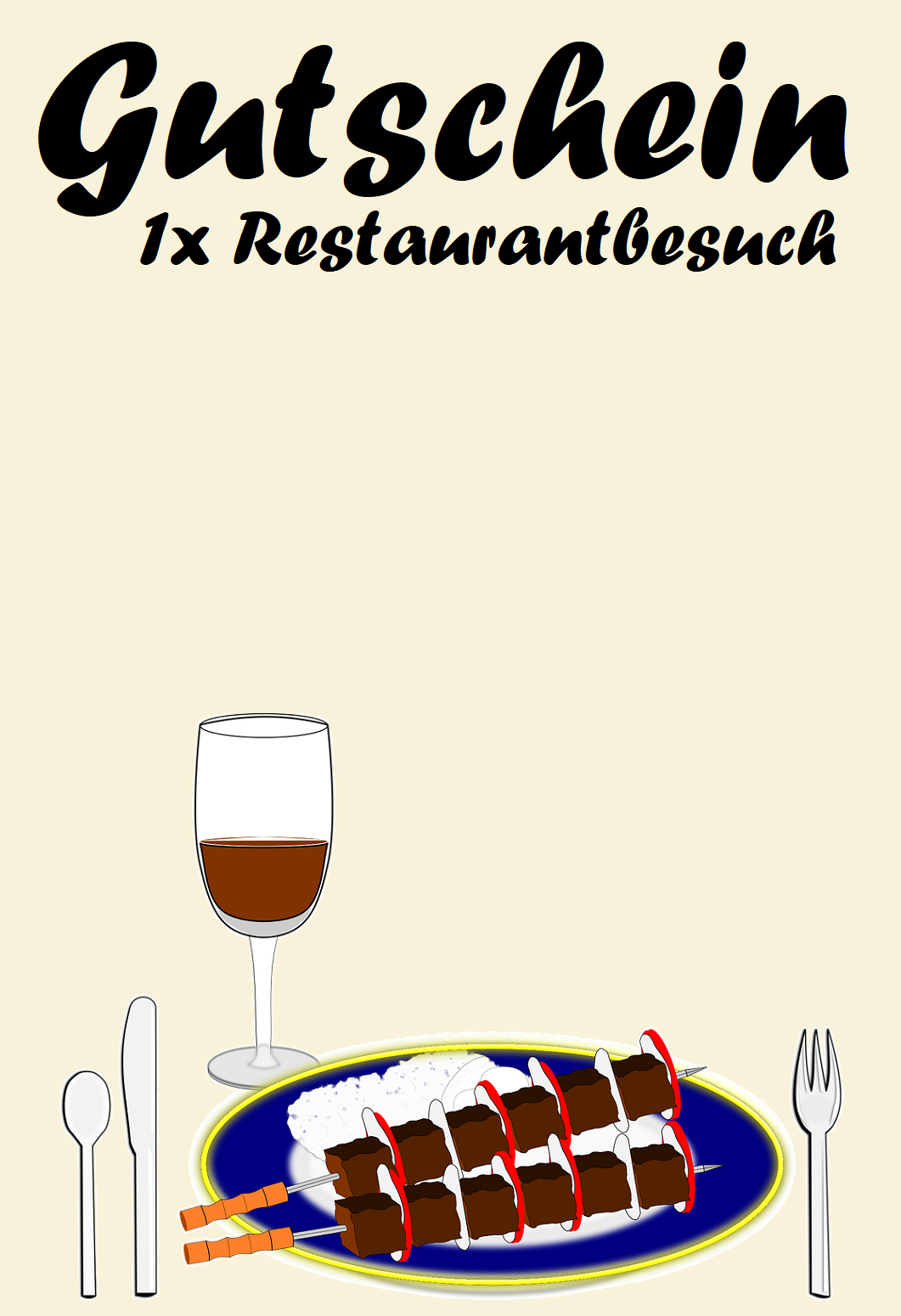 Restaurantgutscheine: Vorlagen zum Essen gehen | Gutscheinspruch.de