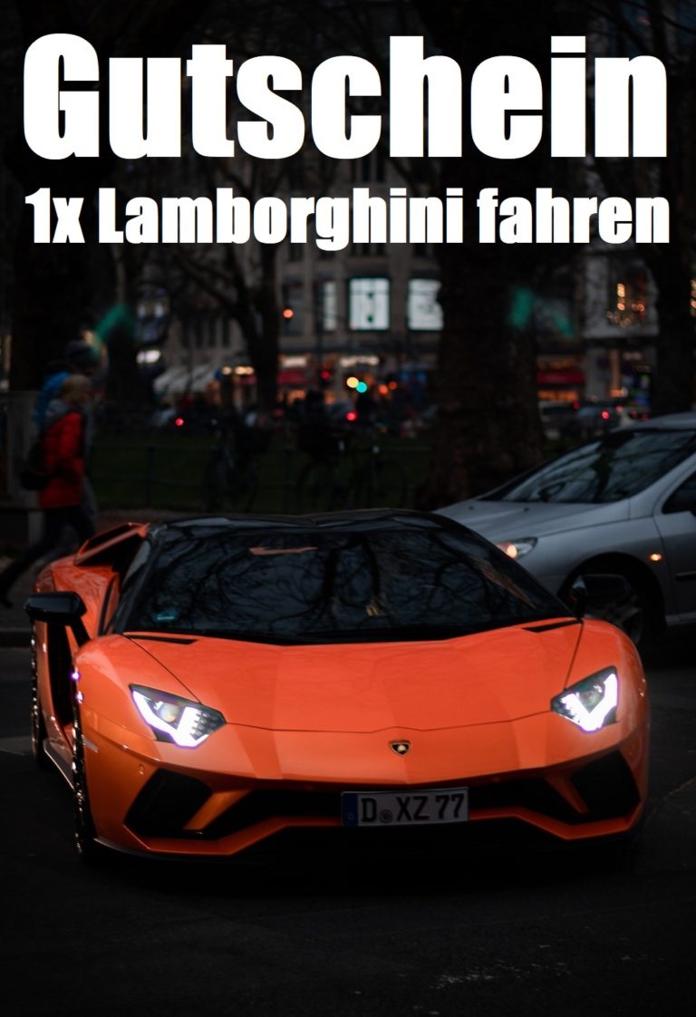 Gutscheinvorlage fürs Lamborghini fahren