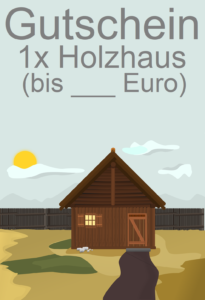 Holzhaus Gutschein-Vorlage 3