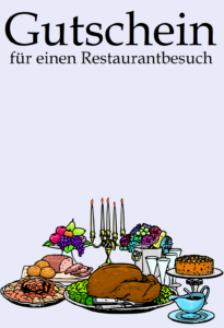 Gutscheinvorlage Restaurant 22a