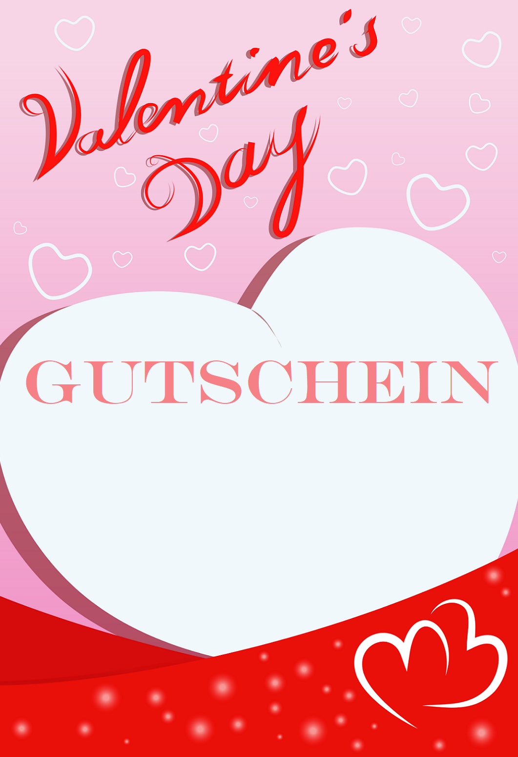 Valentinstag Gutschein-Vorlage 1
