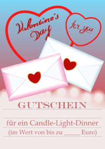 Gutschein-Vorlage Candle-Light-Dinner