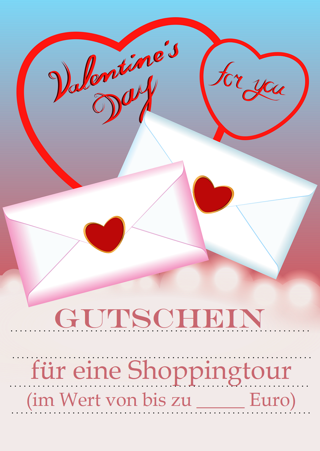 Gutschein-Vorlage Shoppingtour