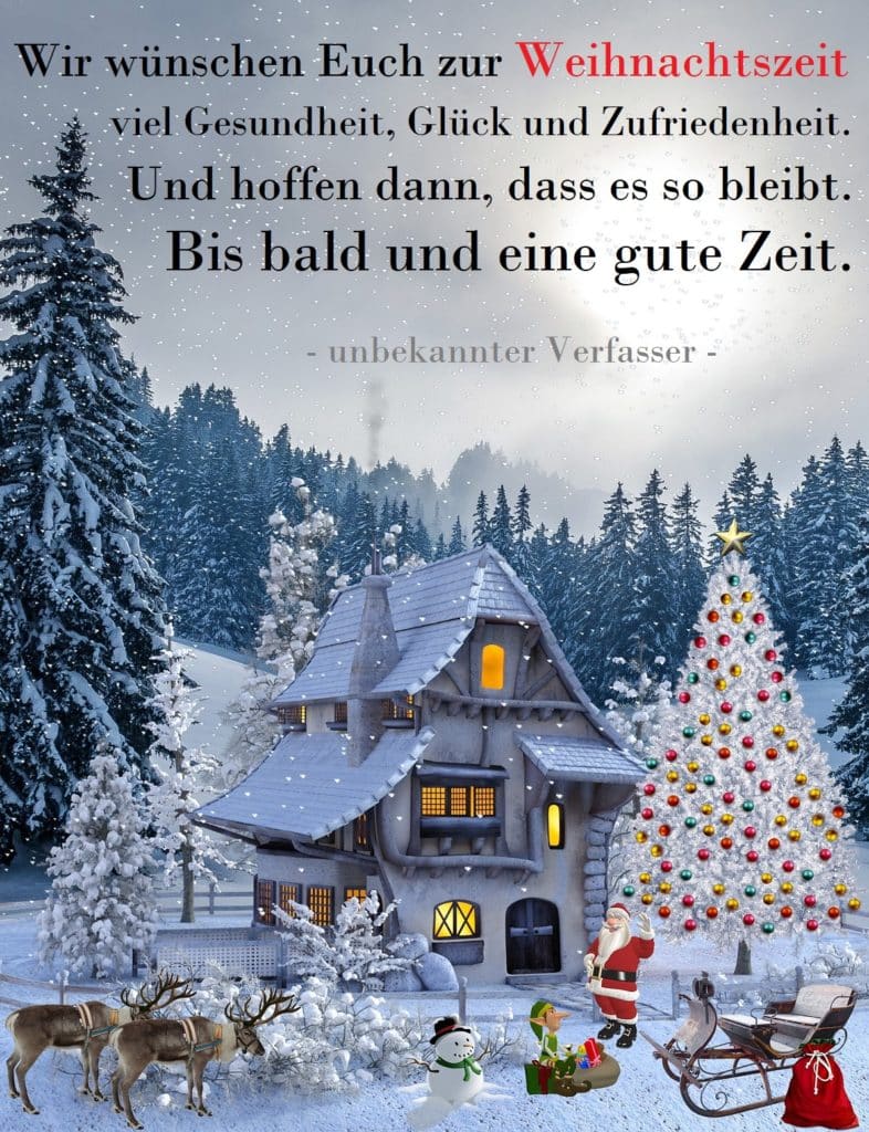 Weihnachtsspruch Bild Wir wünschen Euch zur [...]