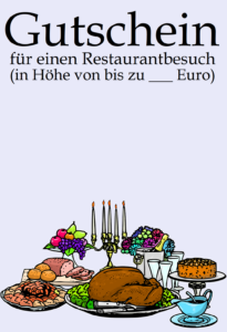Gutscheinvorlage Restaurant 22b