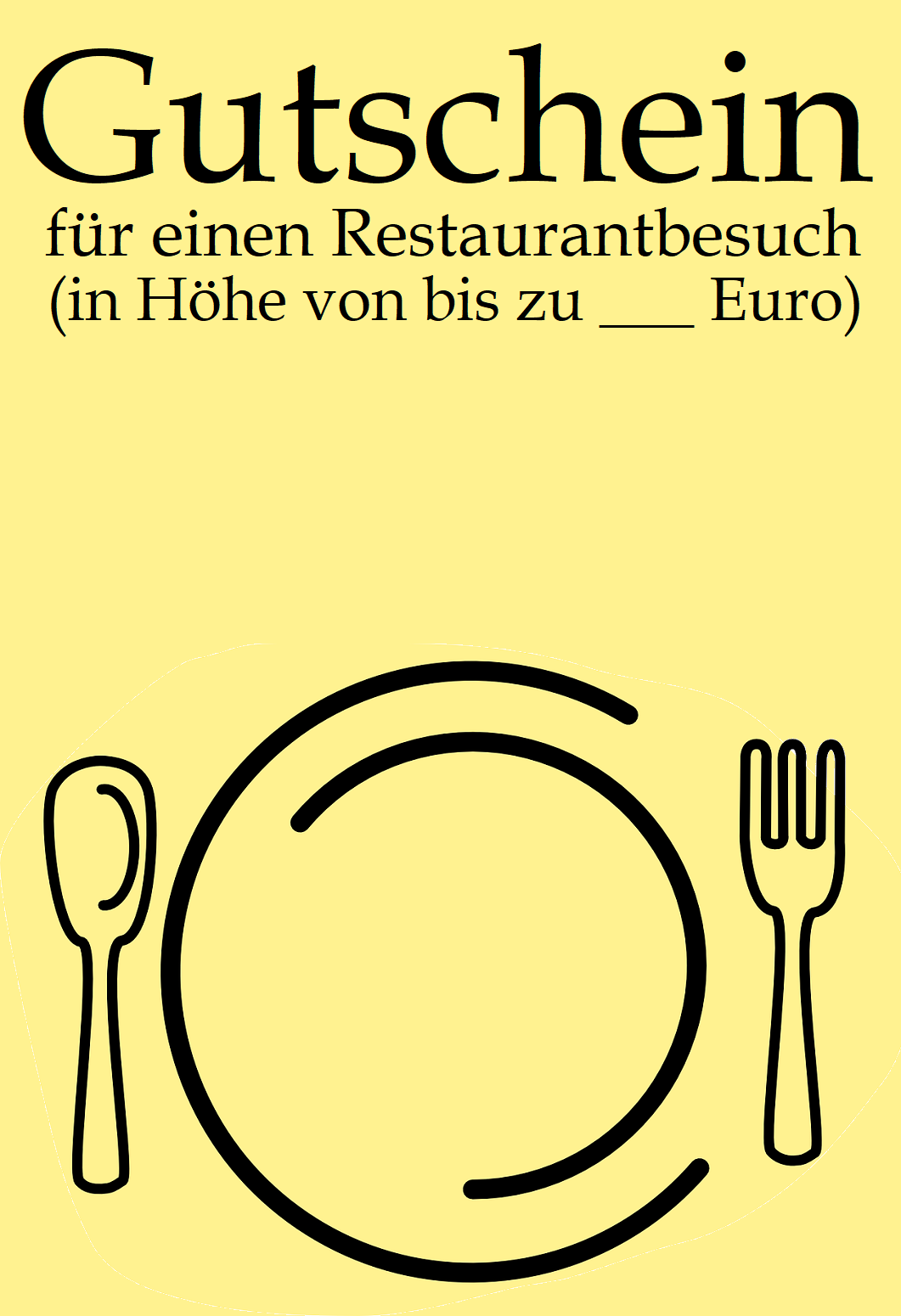 Gutscheinvorlage Restaurant 30b